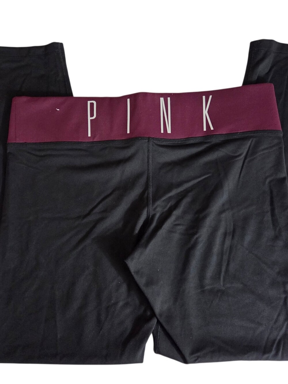 VS PINK Reversible Leggings Large Purple, Gray & Black -Victoria’s Secret -Logo